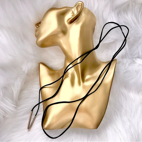 ⚜️[𝟯/$𝟭𝟴]⚜️NEW Black Long Suede Lariat Necklace - Picture 10 of 14